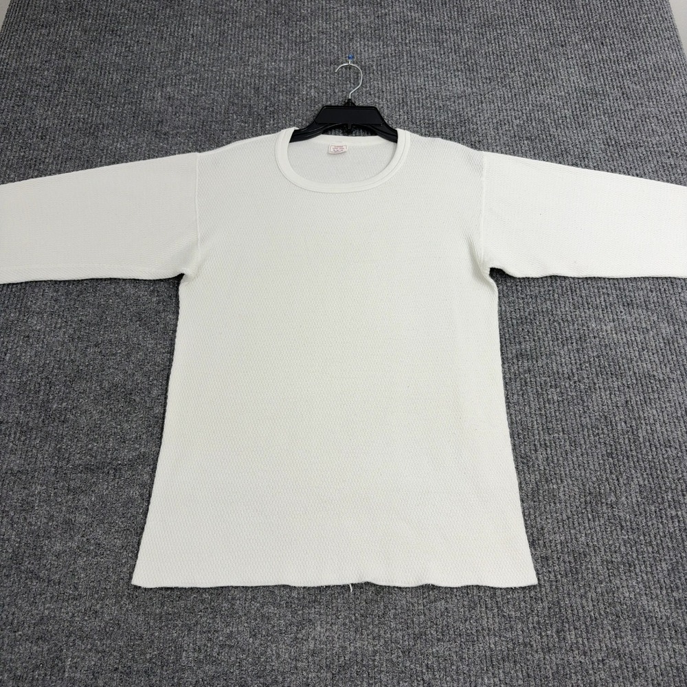 Vintage JE Morgan Super Johns Thermal Shirt Mens XL White Waffle Knit Base Layer
